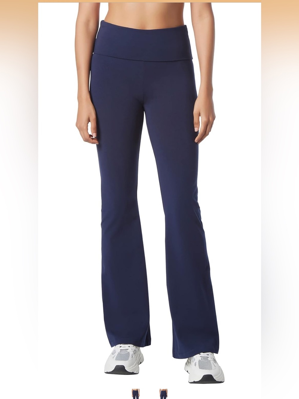 Andrew Marc Navy Flare Pants